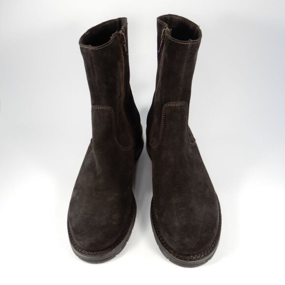 LA CANADIENNE Corey Buckle Bootie Boots Size 6 Waterproof Suede Brown NEW $525 - Picture 7 of 14